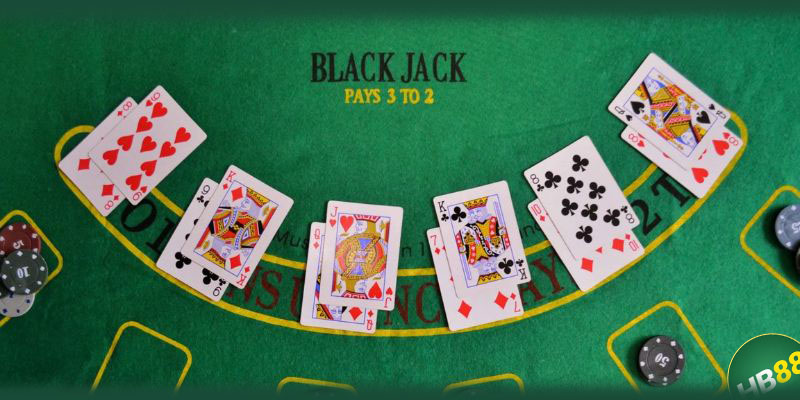 Blackjack tại sảnh casino của HB88 có cách chơi đơn giản