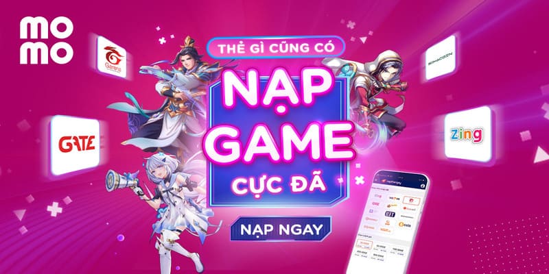 Nạp vốn chơi game nhanh chóng, đơn giản qua ví điện tử Momo